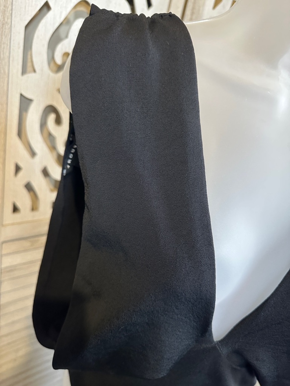 Trouvé Black Deep V sleeveless blouse Size M - Picture 2 of 12